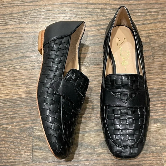 NWOT JOAN OLOFF Lala Woven Leather Huarache Loafers size 7M - Picture 12 of 12